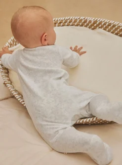 Sergent Major Pyjama & Grenouillère-Grenouilli&egrave;re gris clair en velours