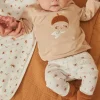 Sergent Major Tenues & Ensembles-Haut beige, legging &eacute;cru et chaussettes caramel