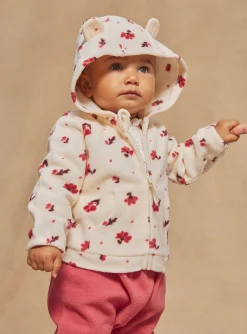 Sergent Major Pull, Gilet & Cardigan | Tenues De Sport-Haut de jogging écru polaire à imprimé fleuri
