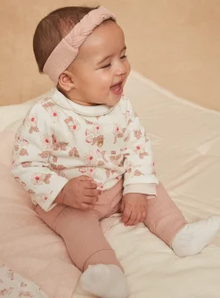 Sergent Major Tenues & Ensembles-Haut écru, legging et bandeau rose ancien