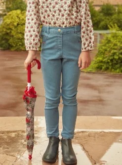 Sergent Major Pantalon, Jean & Legging-Jeans slim &agrave; brod&eacute;