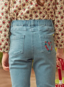 Sergent Major Pantalon, Jean & Legging-Jeans slim &agrave; brod&eacute;
