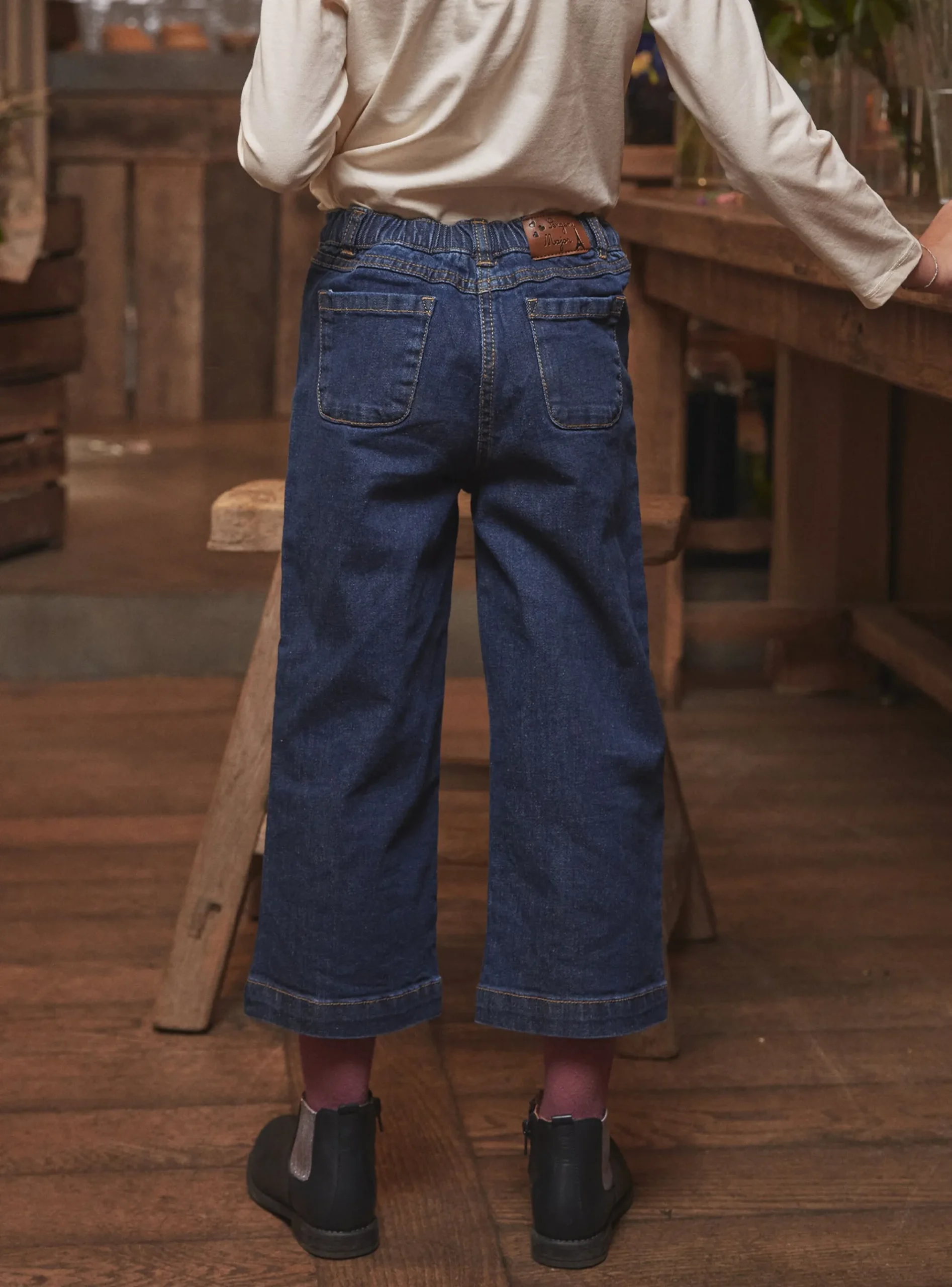 Sergent Major Pantalon, Jean & Legging-Jeans wide leg brodé