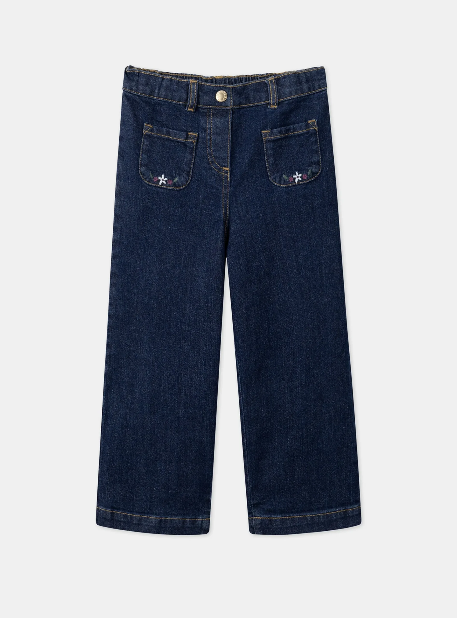 Sergent Major Pantalon, Jean & Legging-Jeans wide leg brodé