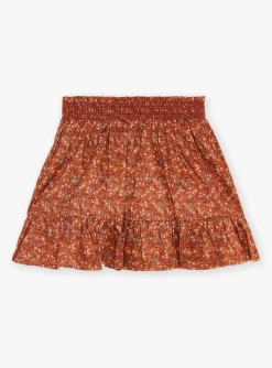 Sergent Major Jupe & Short-Jupe &agrave; volants cannelle &agrave; imprim&eacute; fleuri