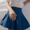 Sergent Major Jupe & Short-Jupe bleue pliss&eacute;e en jean