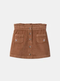 Sergent Major Jupe & Short-Jupe marron en velours côtelés