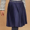 Sergent Major Jupe & Short-Jupe plis&eacute;e en jersey bleu marine
