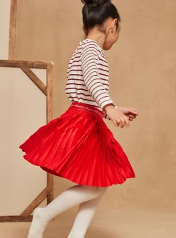 Sergent Major Jupe & Short-Jupe plis&eacute;e en jersey rouge