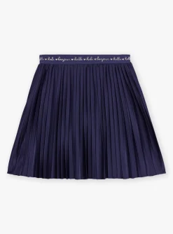 Sergent Major Jupe & Short-Jupe plis&eacute;e en jersey bleu marine