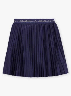 Sergent Major Jupe & Short-Jupe plis&eacute;e en jersey bleu marine