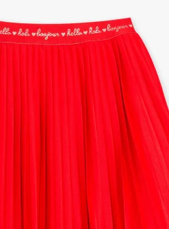 Sergent Major Jupe & Short-Jupe plis&eacute;e en jersey rouge