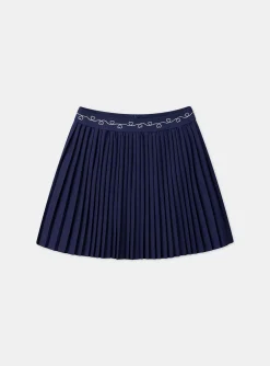 Sergent Major Jupe & Short-Jupe pliss&eacute;e bleu marine