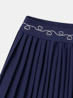 Sergent Major Jupe & Short-Jupe pliss&eacute;e bleu marine