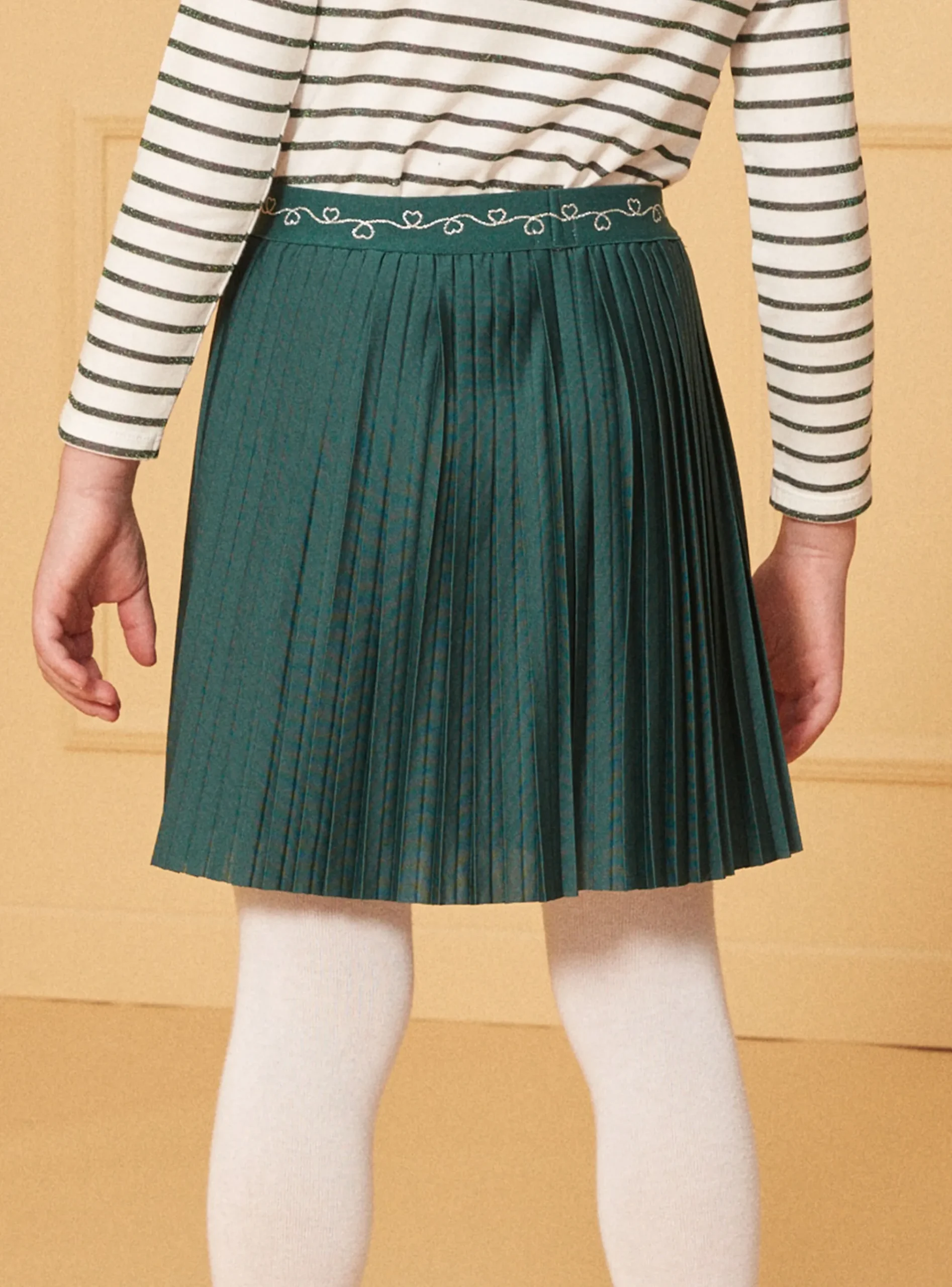 Sergent Major Jupe & Short-Jupe plissée verte