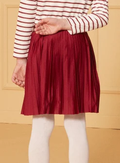 Sergent Major Jupe & Short-Jupe pliss&eacute;ee rouge