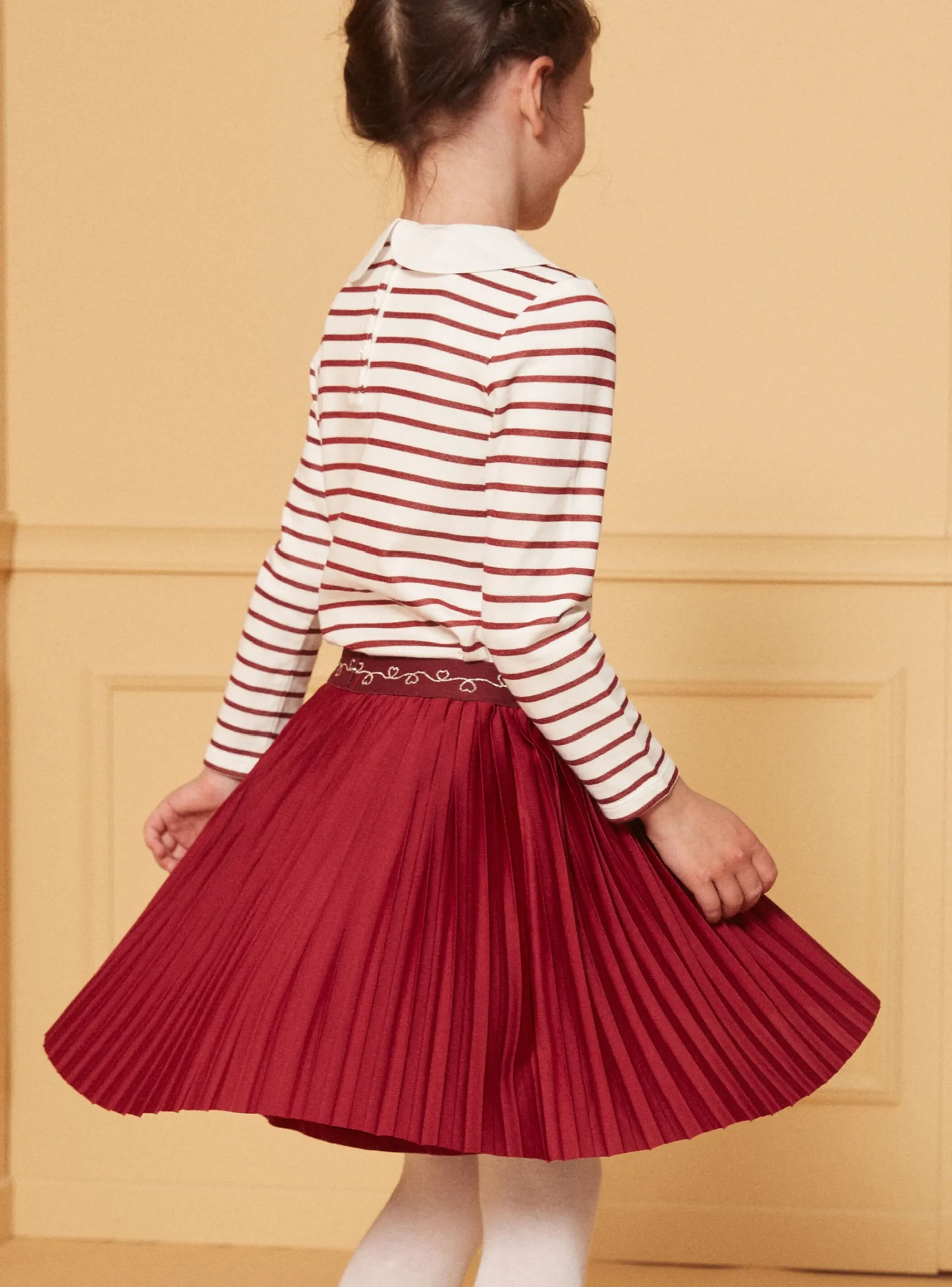 Sergent Major Jupe & Short-Jupe plisséee rouge