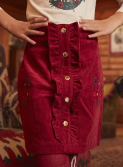 Sergent Major Jupe & Short-Jupe rouge en velours