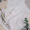 Sergent Major Pointe Éponge, Langes & Bavoirs-Lange vanille &agrave; imprim&eacute; fleuri en double gaze de coton