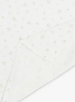 Sergent Major Pointe Éponge, Langes & Bavoirs-Lange vanille &agrave; imprim&eacute; fleuri en double gaze de coton