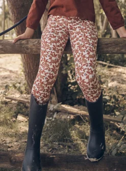 Sergent Major Pantalon, Jean & Legging-Legging écru à imprimé fleuri