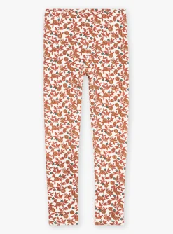 Sergent Major Pantalon, Jean & Legging-Legging &eacute;cru &agrave; imprim&eacute; fleuri