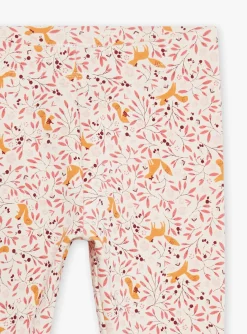 Sergent Major Pantalon & Jean-Legging &eacute;cru &agrave; imprim&eacute; fleuri et renard