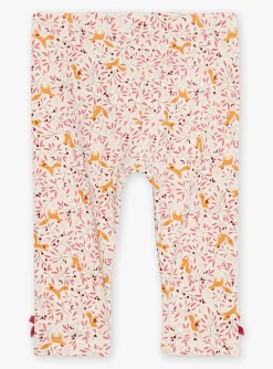 Sergent Major Pantalon & Jean-Legging &eacute;cru &agrave; imprim&eacute; fleuri et renard