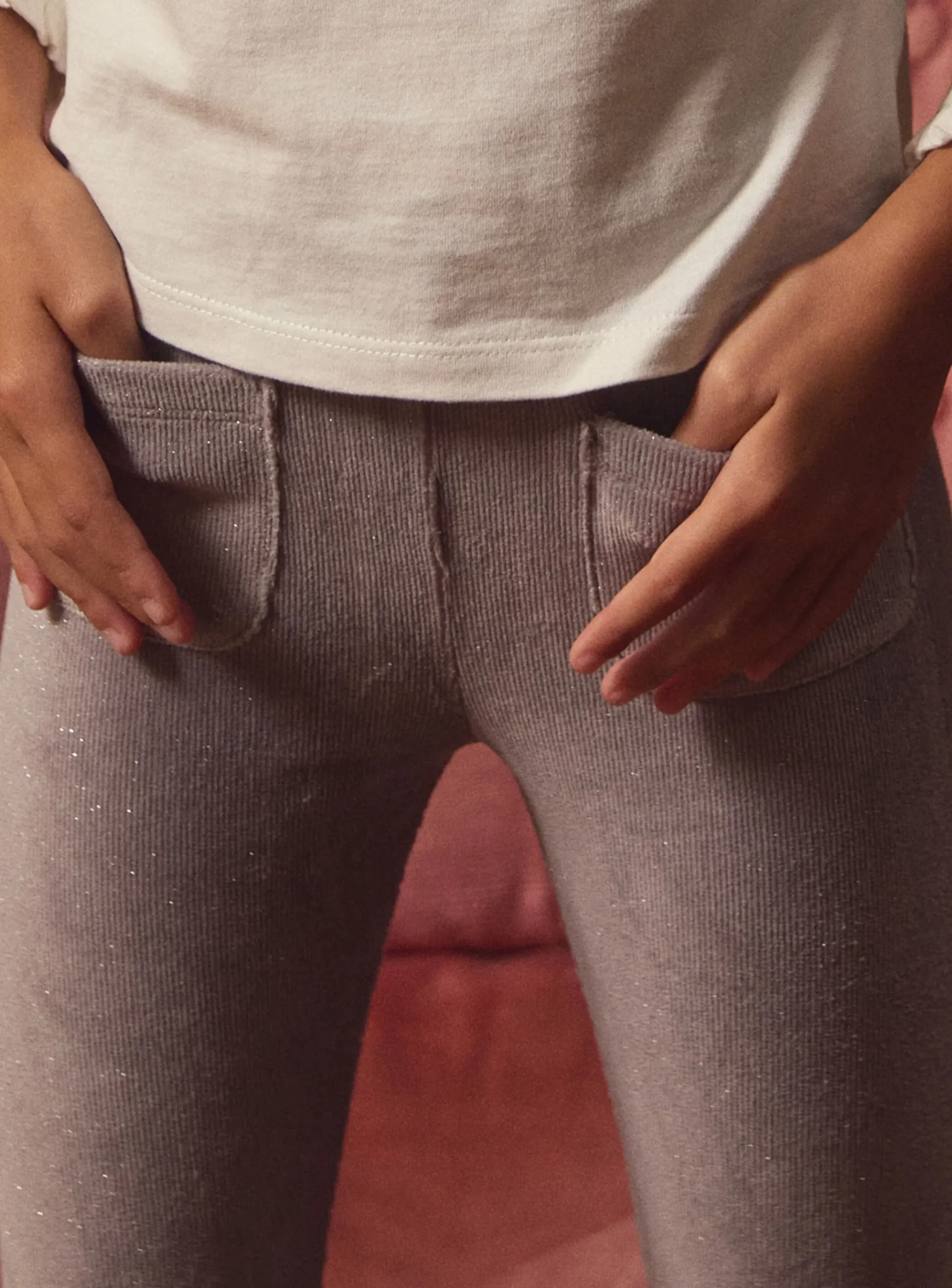 Sergent Major Pantalon, Jean & Legging-Legging en velours côtelé pailleté