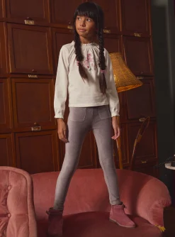 Sergent Major Pantalon, Jean & Legging-Legging en velours côtelé pailleté