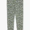 Sergent Major Pantalon, Jean & Legging-Legging vert &eacute;meraude et jaune &agrave; imprim&eacute; fleuri
