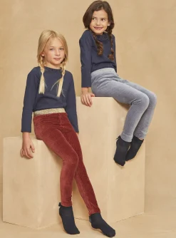 Sergent Major Tenues De Sport | Pantalon, Jean & Legging-2 leggings brique et bleus en velours