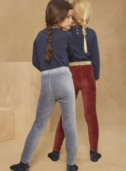 Sergent Major Tenues De Sport | Pantalon, Jean & Legging-2 leggings brique et bleus en velours