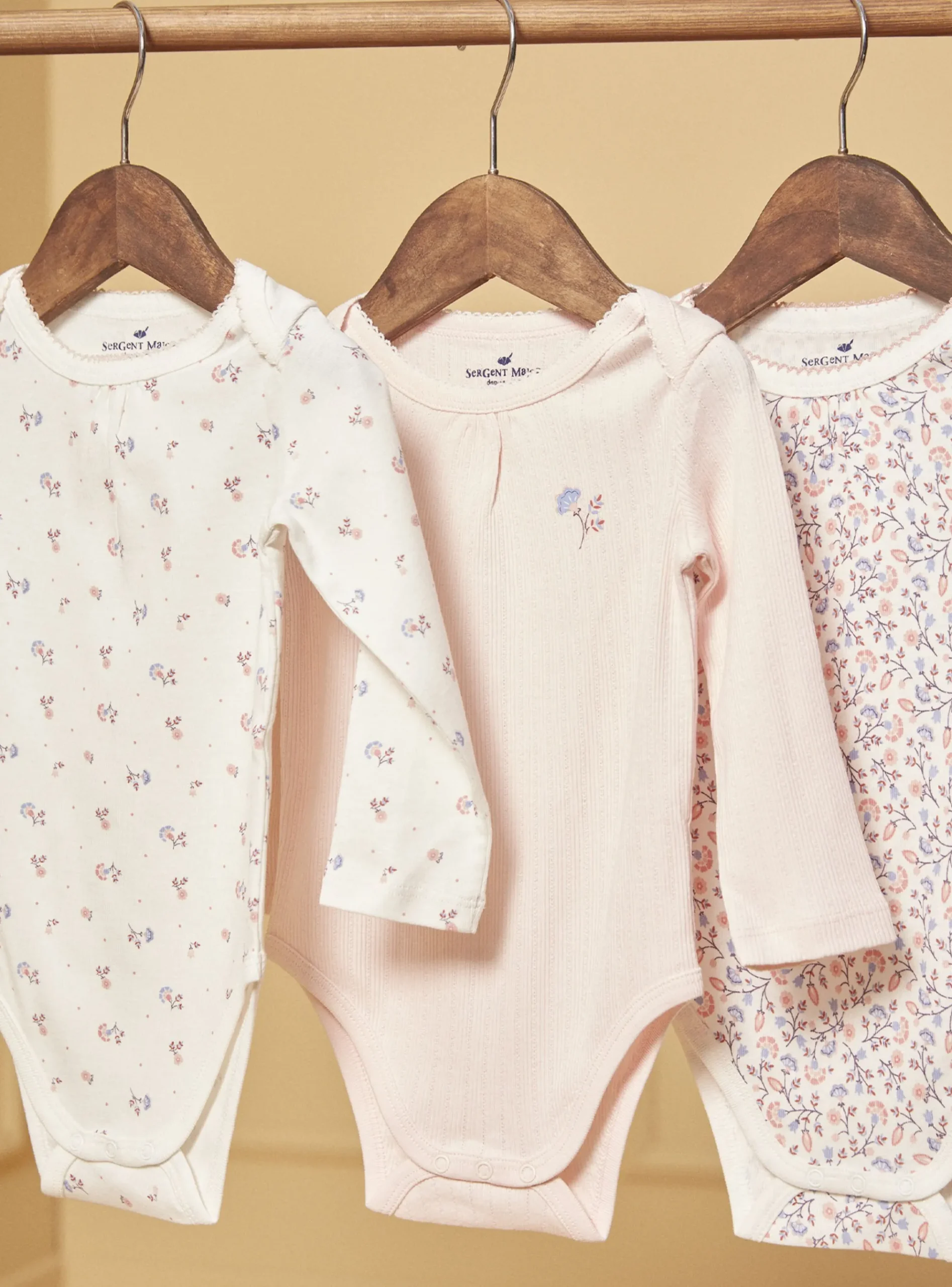 Sergent Major Body-Lot de 3 bodies manches longues