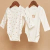 Sergent Major Body-Lot de 2 body &eacute;crus c&ocirc;tel&eacute;s en coton biologique