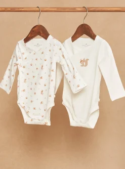 Sergent Major Body-Lot de 2 body écrus côtelés en coton biologique