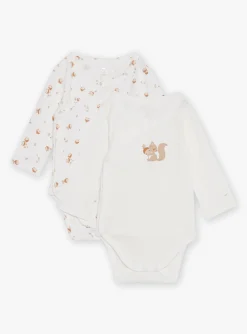 Sergent Major Body-Lot de 2 body &eacute;crus c&ocirc;tel&eacute;s en coton biologique