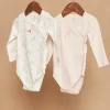 Sergent Major Body-Lot de 2 body rose et &eacute;cru en coton biologique