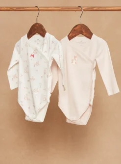 Sergent Major Body-Lot de 2 body rose et écru en coton biologique