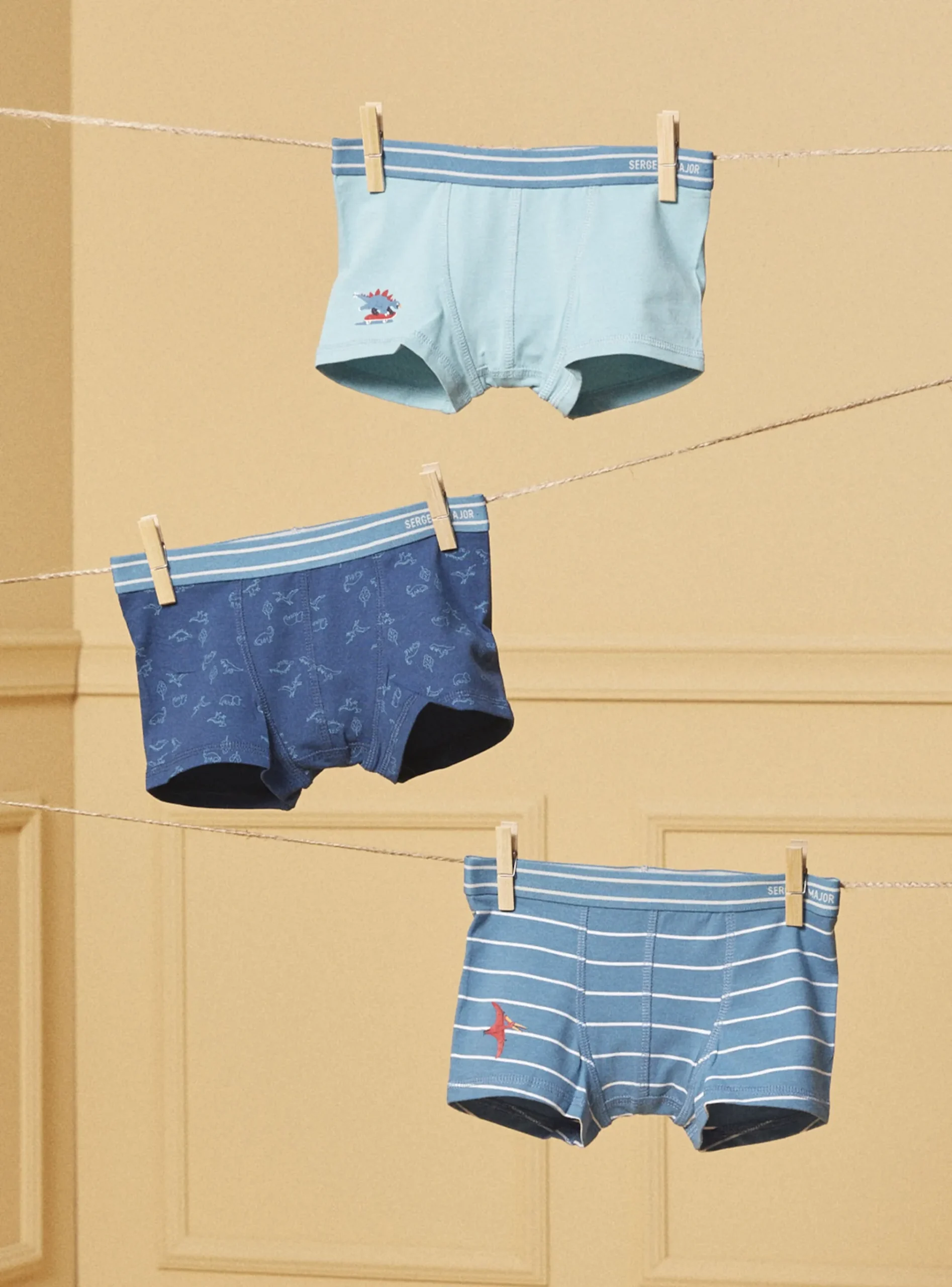 Sergent Major Sous-vêtement & Chaussettes-Lot de 3 boxers Dino