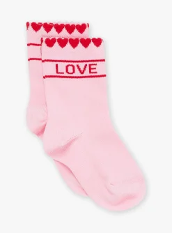 Sergent Major Sous-vêtement, Chaussette & Collant-Lot de 3 paires de chaussettes rouges, roses et &eacute;crues