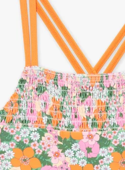 Sergent Major Maillot De Bain & Tenue De Plage-Maillot de bain 1 pi&egrave;ce vert &agrave; imprim&eacute; fleuri