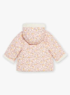 Sergent Major Manteau, Parka & Veste-Manteau &agrave; capuche r&eacute;versible &eacute;cru et rose