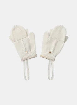 Sergent Major Bonnet, Echarpe & Gants-Mitaines &agrave; rabat en maille