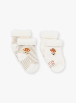 Sergent Major Bonnet, Moufle, Chausson & Chaussette-2 paires de chaussettes &eacute;crues