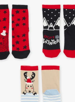Sergent Major Sous-vêtement & Chaussettes-3 paires de chaussettes rouges longueur mi-mollet