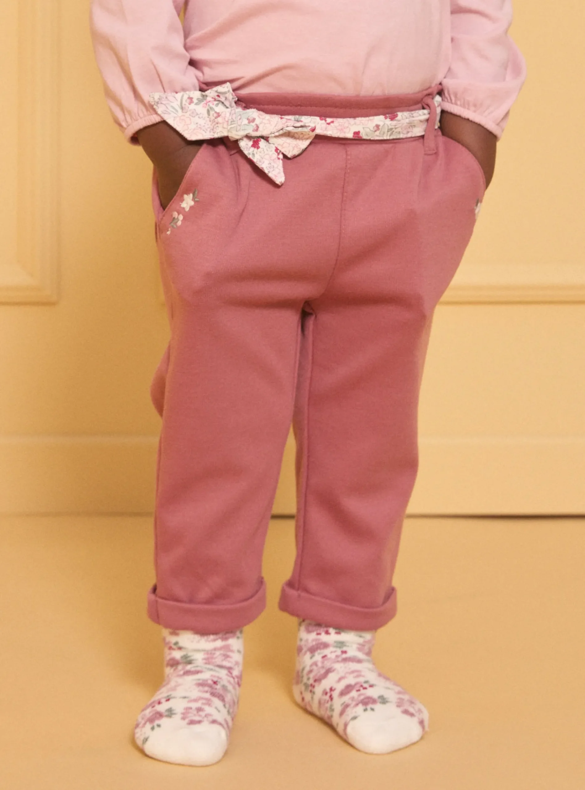 Sergent Major Pantalon & Jean-Pantalon avec ceinture fleuri