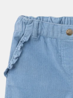 Sergent Major Pantalon, Jean & Legging-Pantalon bleu en velours c&ocirc;tel&eacute;s
