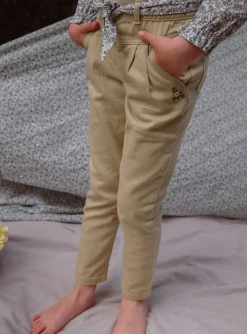 Sergent Major Pantalon, Jean & Legging-Pantalon carotte beige en twill