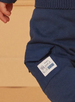 Sergent Major Pantalon & Jean-Pantalon confort bleu marine &agrave; poches effet cargo